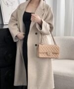 CHANEL MASTER CLASSIC FLAP CF SILVER METAL FLAP DIAMOND LEATHER CHAIN BAG 25.5*15.5*6.5cm - Image 2