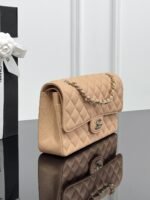 CHANEL MASTER CLASSIC FLAP CF SILVER METAL FLAP DIAMOND LEATHER CHAIN BAG 25.5*15.5*6.5cm - Image 5