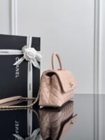 CHANEL MASTER CAVIAR QUILTED MINI COCO HANDLE FLAP 24*14*10cm - Image 5