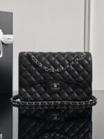 CHANEL MASTER CLASSIC SINGLE FLAP JUMBO BLACK 30*19.5*10cm