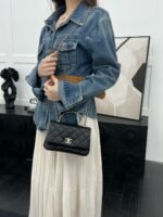 CHANEL MASTER  25s handle CF artistic buckle black   18*12*6.5cm - Image 4