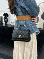 CHANEL MASTER  25s handle CF artistic buckle black   18*12*6.5cm - Image 2