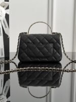 CHANEL MASTER  25s handle CF artistic buckle black   18*12*6.5cm - Image 6