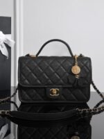 CHANEL MASTER 25 Leaf Clover Horizontal Black 25*16.5*8.5cm