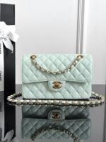CHANEL MASTER QUILTED CAVIAR SMALL CLASSIC DOUBLE FLAP BAG 23*14.5*6cm