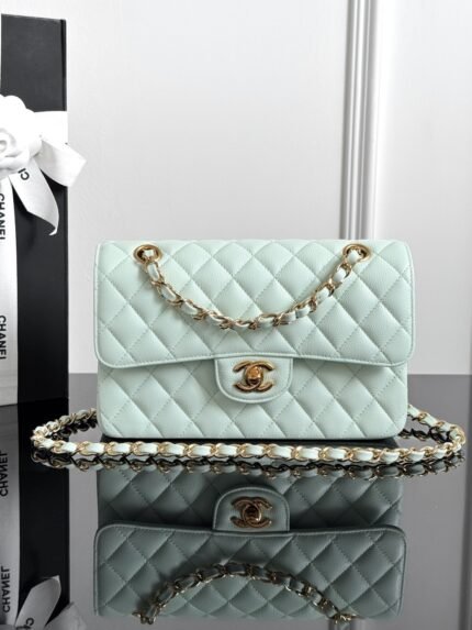 CHANEL MASTER QUILTED CAVIAR SMALL CLASSIC DOUBLE FLAP BAG 23*14.5*6cm