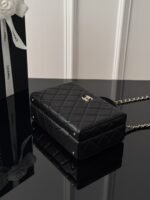 CHANEL MASTER  24k Black Box Chain Makeup Bag 18*12*6.5cm - Image 7