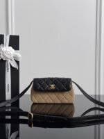 CHANEL MASTER LAMBSKIN FLAP CROSSBODY BAG  19.5*11.5*5cm