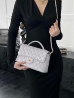 CHANEL MASTER  25p flap bag 27 gray-gold clasp 27*16*7.5cm - Image 4