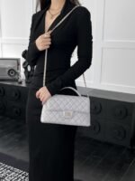 CHANEL MASTER  25p flap bag 27 gray-gold clasp 27*16*7.5cm - Image 3