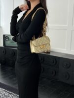 CHANEL MASTER  25s woven flap with golden 19*13*5.5cm - Image 4