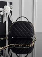 CHANEL MASTER  25C black caviar leather bag 19*13*7cm - Image 6