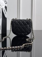 CHANEL CAMBON  25p Enamel Semi-circle Bag - Light Gold Buckle Enamel 16*14*6.5cm - Image 6