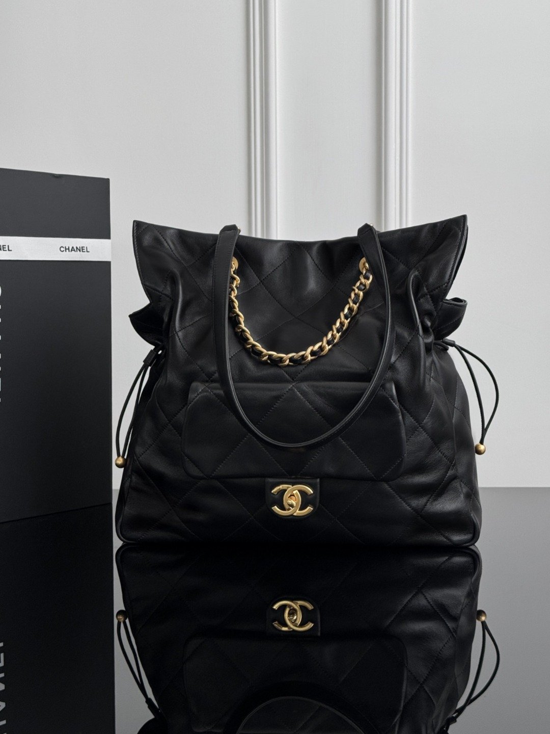 13408772761321994 CHANEL MASTER 25C LARGE DRAWSTRING SHOPPING BAG 36*34*12cm - Image 1