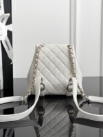 CHANEL MASTER  24a Frog Small White Backpack 17.5*16.5*10cm - Image 6