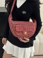 CHANEL MASTER  24n Red Grid Crossbody Bag 30*18*8cm - Image 2