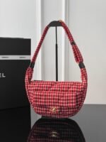CHANEL MASTER  24n Red Grid Crossbody Bag 30*18*8cm