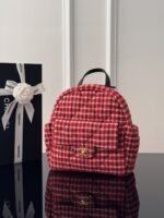 CHANEL MASTER  24N Red Grid Backpack 28*26*11cm