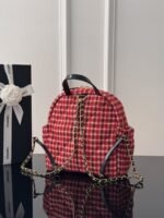 CHANEL MASTER  24N Red Grid Backpack 28*26*11cm - Image 6