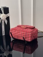 CHANEL MASTER  24N Red Grid Backpack 28*26*11cm - Image 7