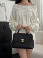 CHANEL MASTER SMALL FLAP BAG WITH TOP HANDLE 28*20.5*9.5cm - Image 4