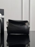 CHANEL MASTER  Silver Rod Hobo Little Black 30*21*11cm
