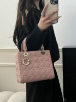 Dior Lady Diana Five Grid Deep Pink 24x11x20cm - Image 4