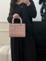Dior Lady Diana Five Grid Deep Pink 24x11x20cm - Image 3