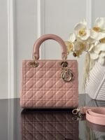 Dior Lady Diana Five Grid Deep Pink 24x11x20cm