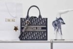 Dior Small Book Tote with Leather Tote