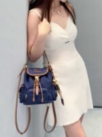 MIUMIU canvas backpack small size 22*18*11.5cm - Image 4