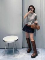 MIUMIU ARCADIE Matelassé Medium Lambskin Bag 27*12*9cm - Image 3