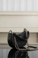 Chanel 25SS Hollow-Out Tulle Crescent Moon Bag Small Size 15*22*6cm - Image 5