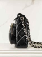 Chanel 25C early spring new camera bag in black and gold 21*7.5*15cm - Image 5