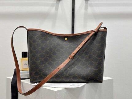 CELINE SOFT SHOPPER logo printed handbag 32.5*24.5*14cm