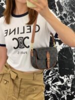 CELINE FOLCO double strap saddle bag 20*14*5cm - Image 2